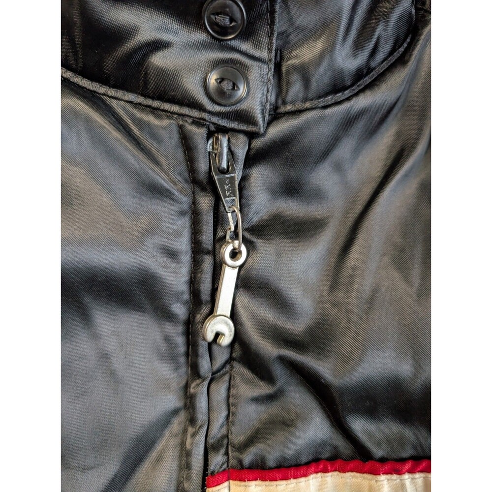 Vtg 90s Mens Medium Snap On Racing Quilt Lined Satin Bomber Jacket USA Snapon - Picture 11 of 16